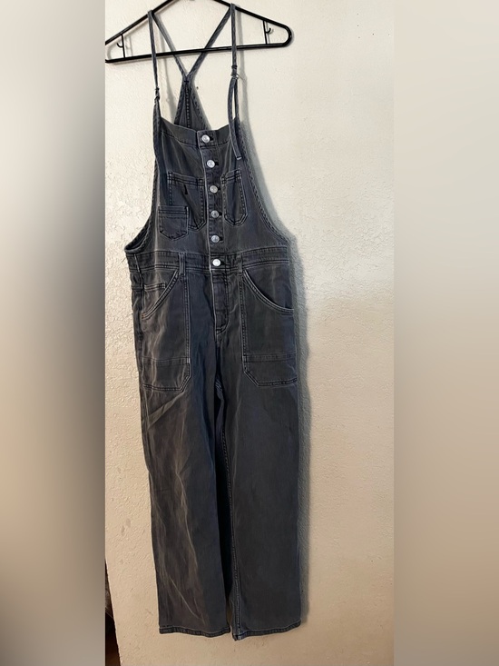 Anthropologie Denim - Anthropologie Charcoal Gray Denim Overalls with Button-Front Bib